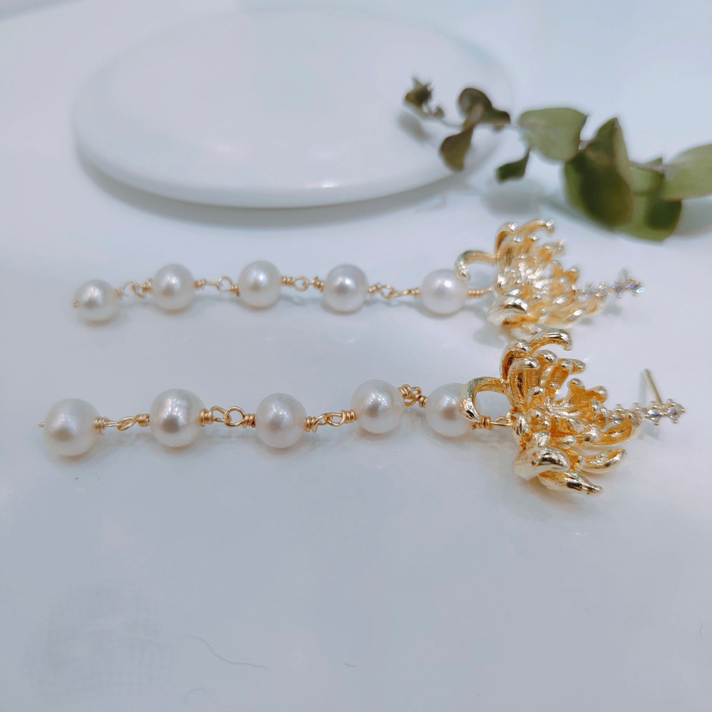 Yiwu Selection Fordora high - grade feeling fine other shore pearl earrings can clip earrings suitable for summer earrings