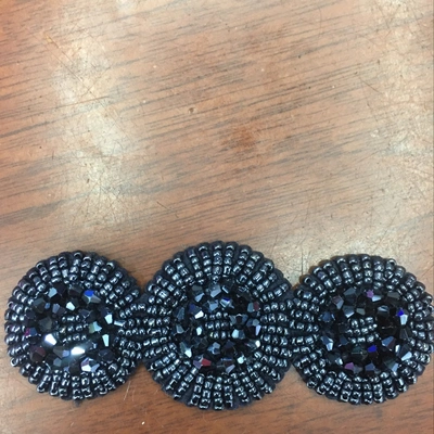 Hand Stitched Bead Shoe Flower