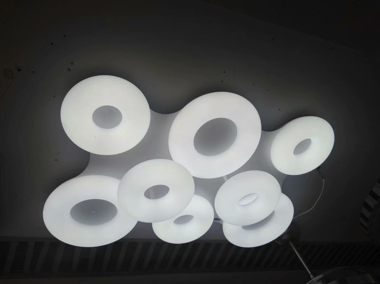 Flat panel lights, living room lights, room lights, LED lights, acrylic lights, ironwork lights, irregular-shaped lights, rotational molding lights