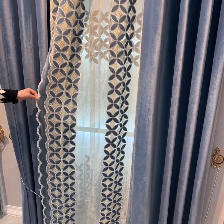 Velvet Splicing Lace Double details Picture