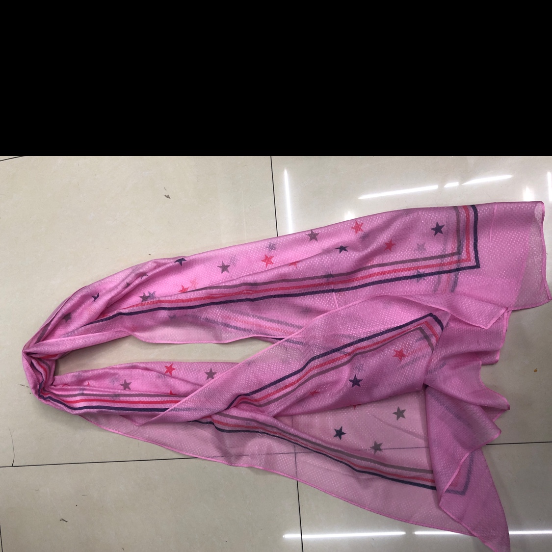 Pink star scarf details Picture