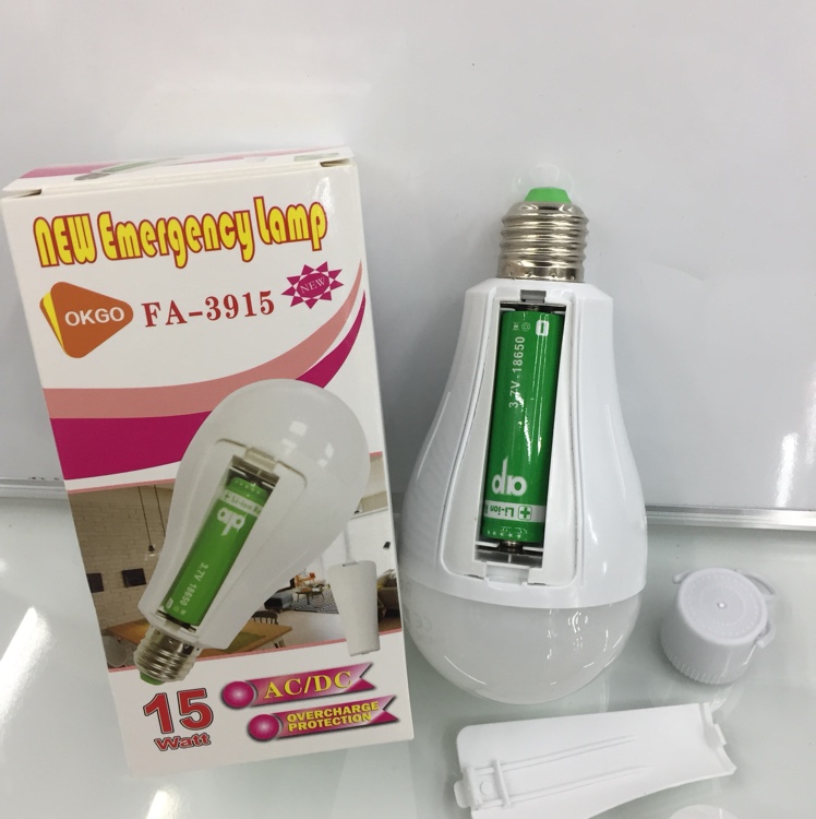 Single-battery emergency bulb