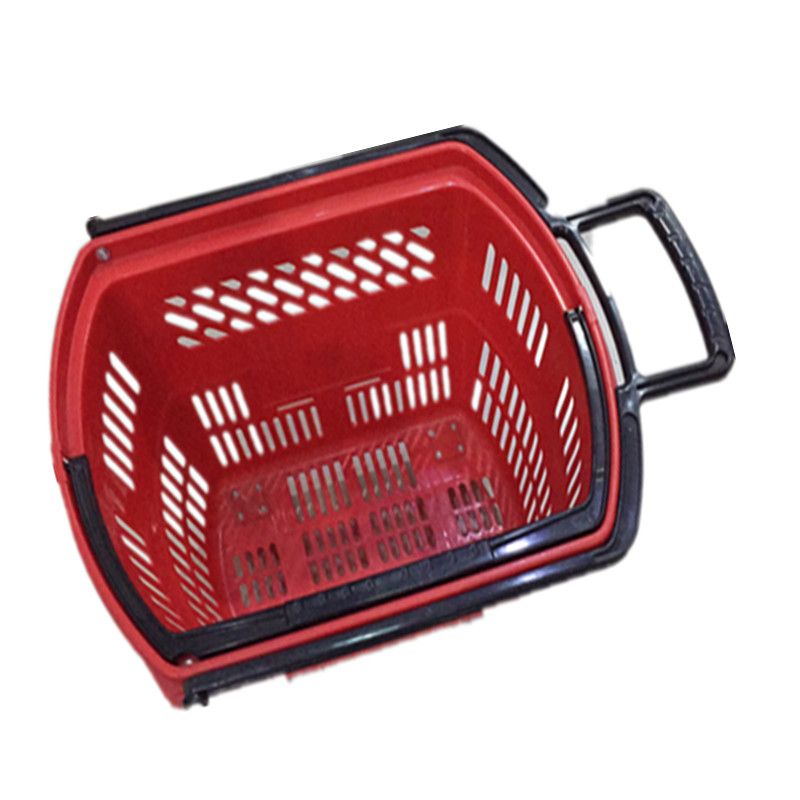 超市购物篮 超市购物筐 手提篮 拉杆购物篮 购物篮 塑料篮详情图10