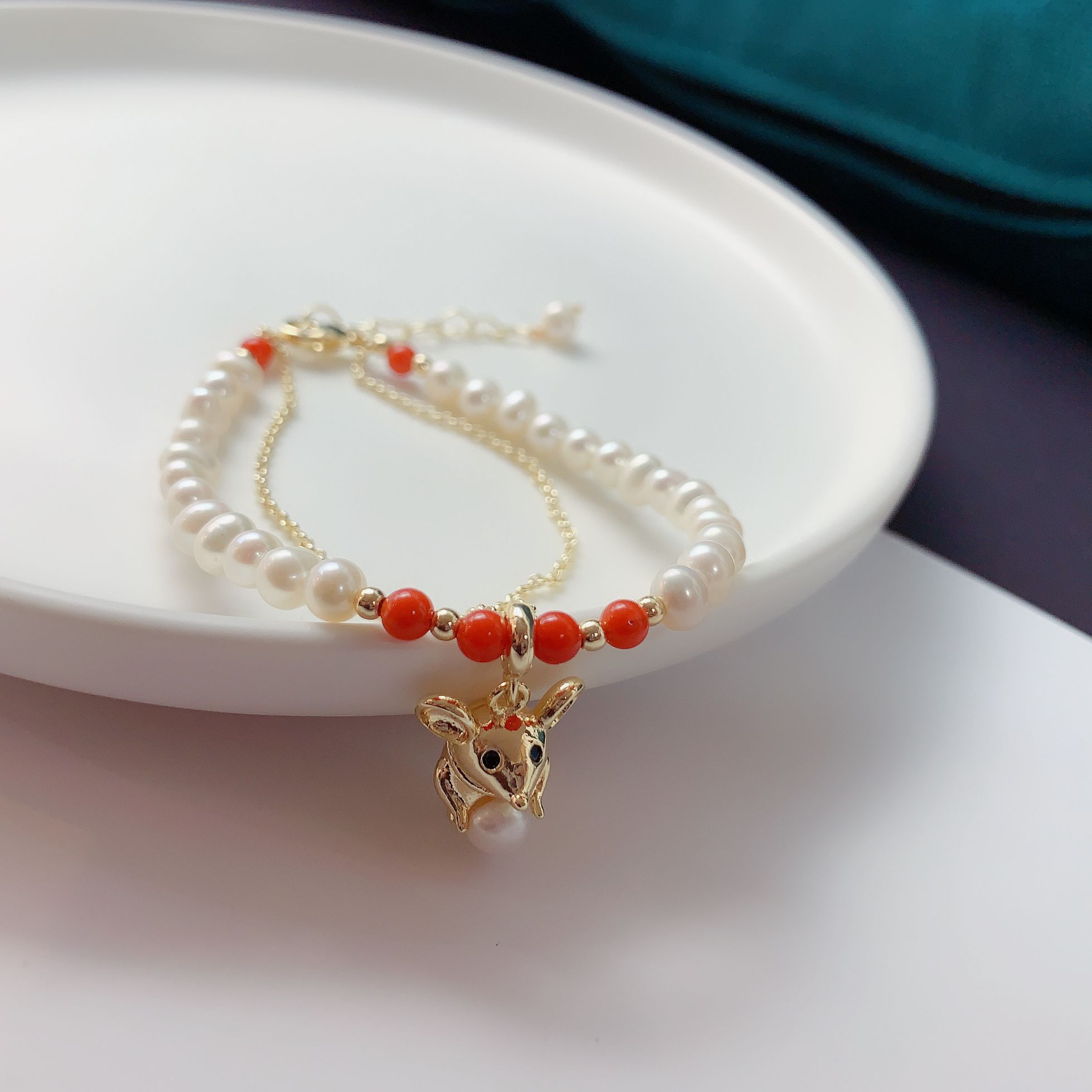 Yiwu Selection natural pearl jewelry mouse love rice sea bamboo pearl bracelet