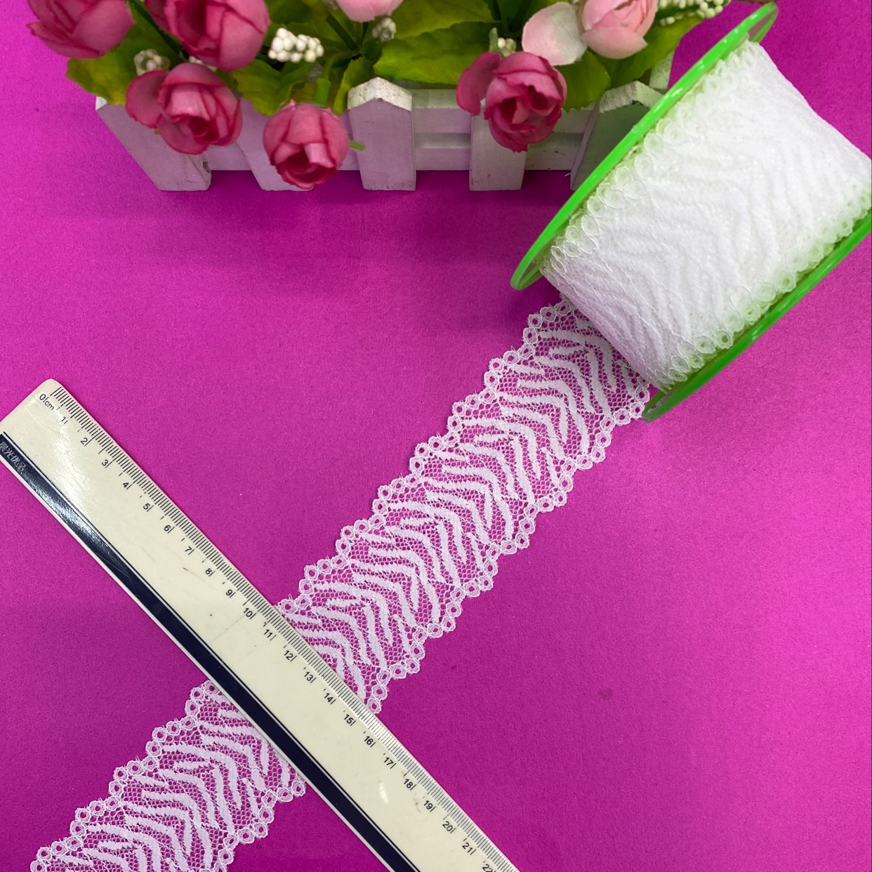 LH0840 (5.5CM width) Lace trim, elastic trim, non-elastic trim, eyelash trim, lace fabric, clothing accessories, new style trim details Picture