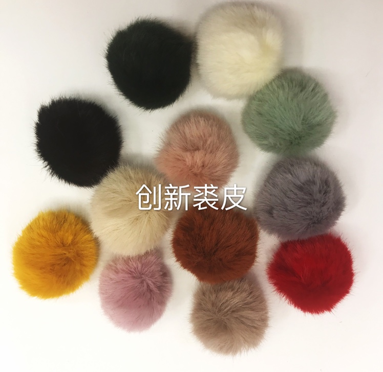 厂家直销韩版秋冬款新款手工DIY仿水貂毛球饰品配件服装辅料细节图