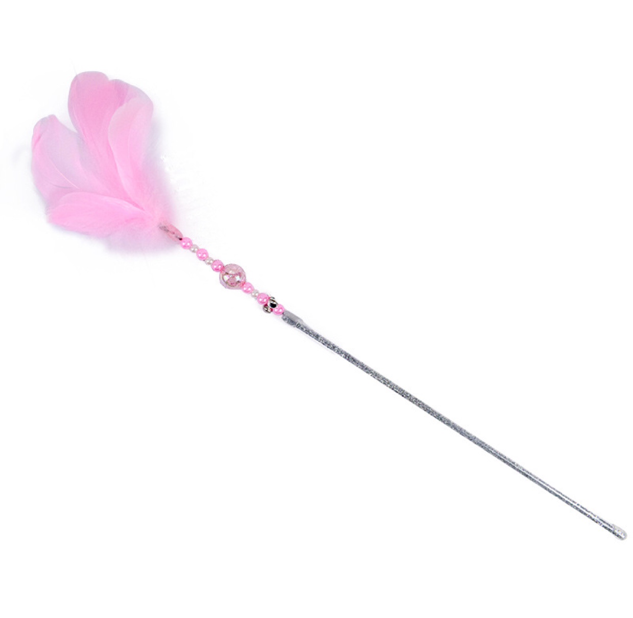 New interactive cat toy bead string feather with bell cat toy cuddle cat supplies Item Picture