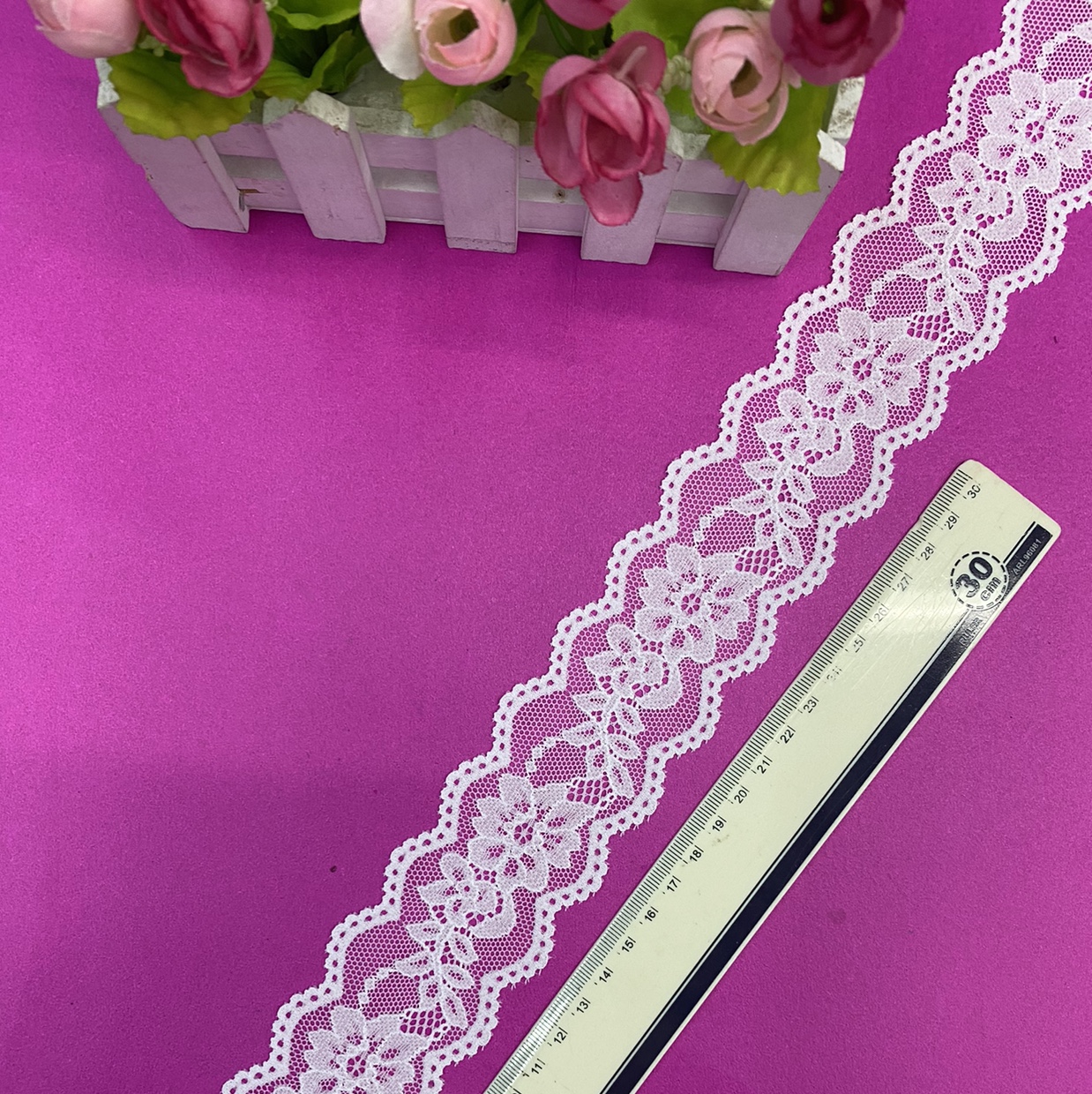 LH0748 (width 5CM) Lace, elastic lace, non-elastic lace, eyelash lace, lace fabric, clothing accessories, new style lace details Picture