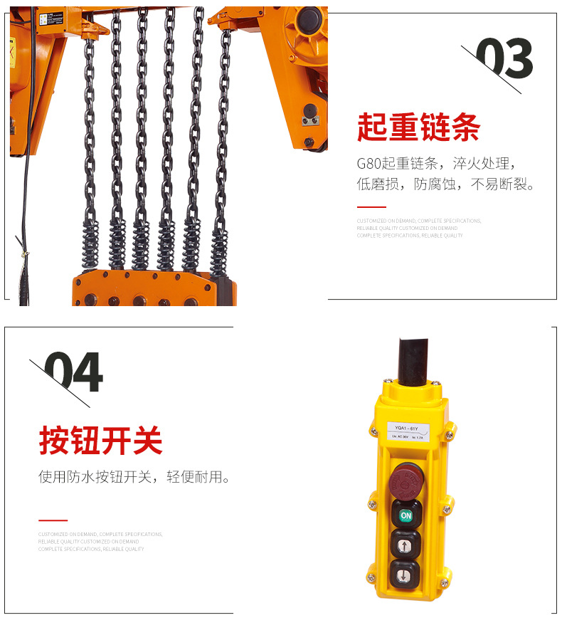 Chain Electric Hoist, Ultra-Low Lifting Capacity Hoist, 0.5-Ton, 1-2-3 Ton Traveling Chain, 10-Ton Lifting Crane Electric Hoist Application Scenario