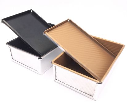 300g golden bread toast box toast mold non-stick corrugated toast box mold with lid