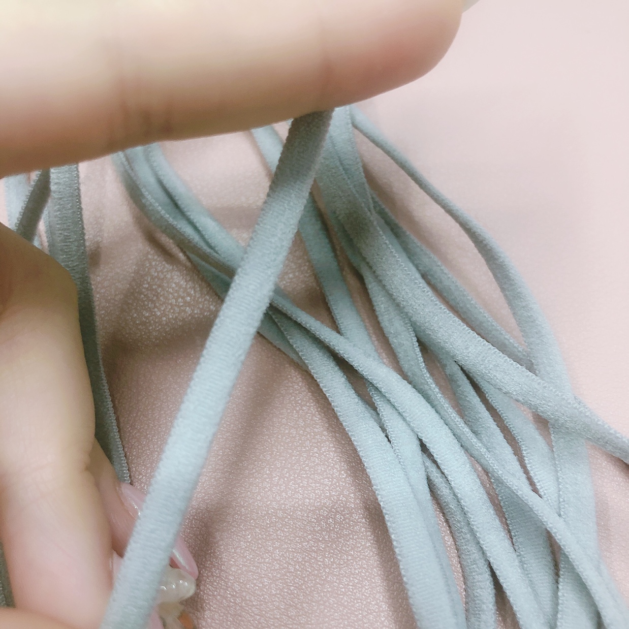 彩色口罩绳 弹力松紧口罩带 5MM直径锦纶加氨纶口罩绳子口罩配件详情图6