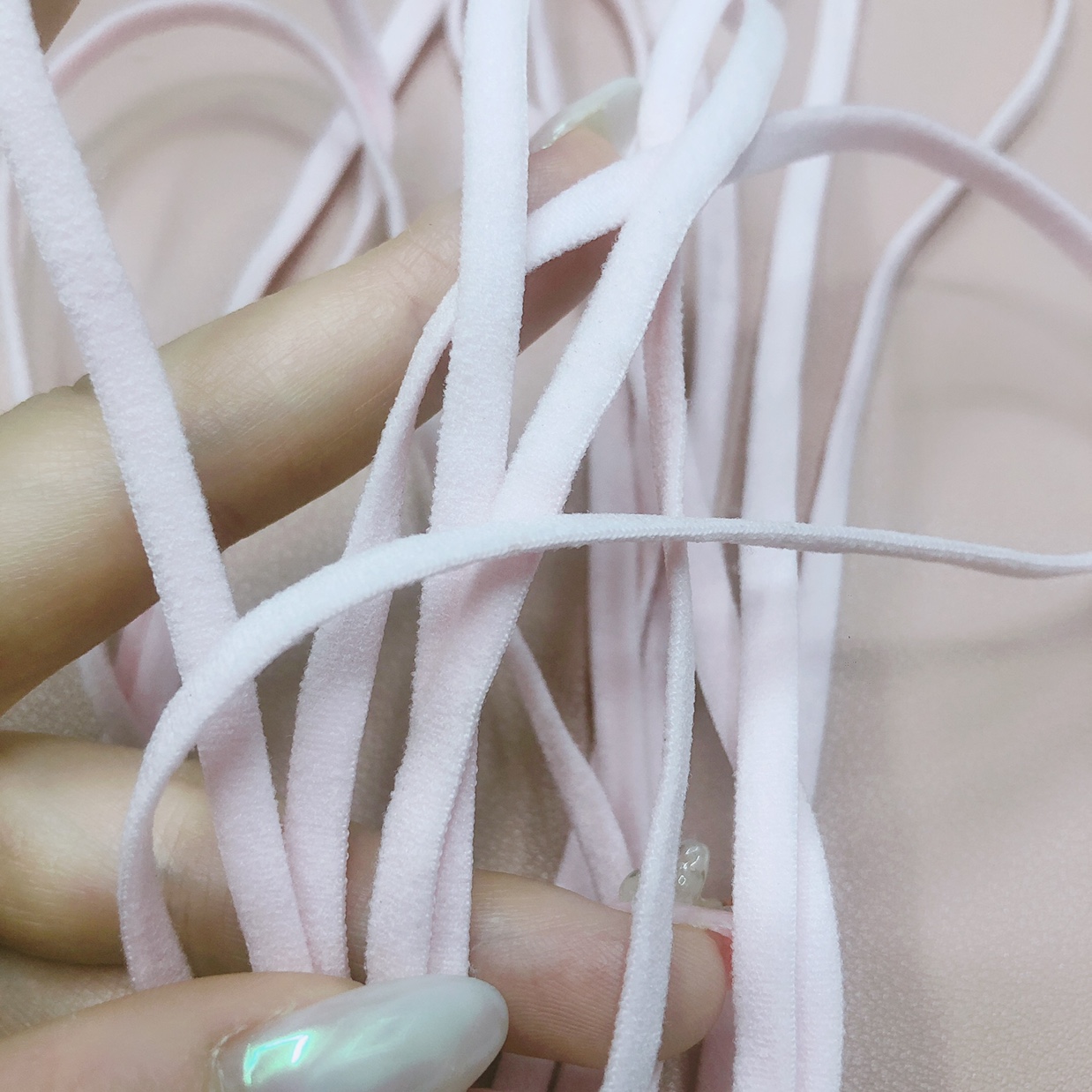 彩色口罩绳 弹力松紧口罩带 5MM直径锦纶加氨纶口罩绳子口罩配件详情图9