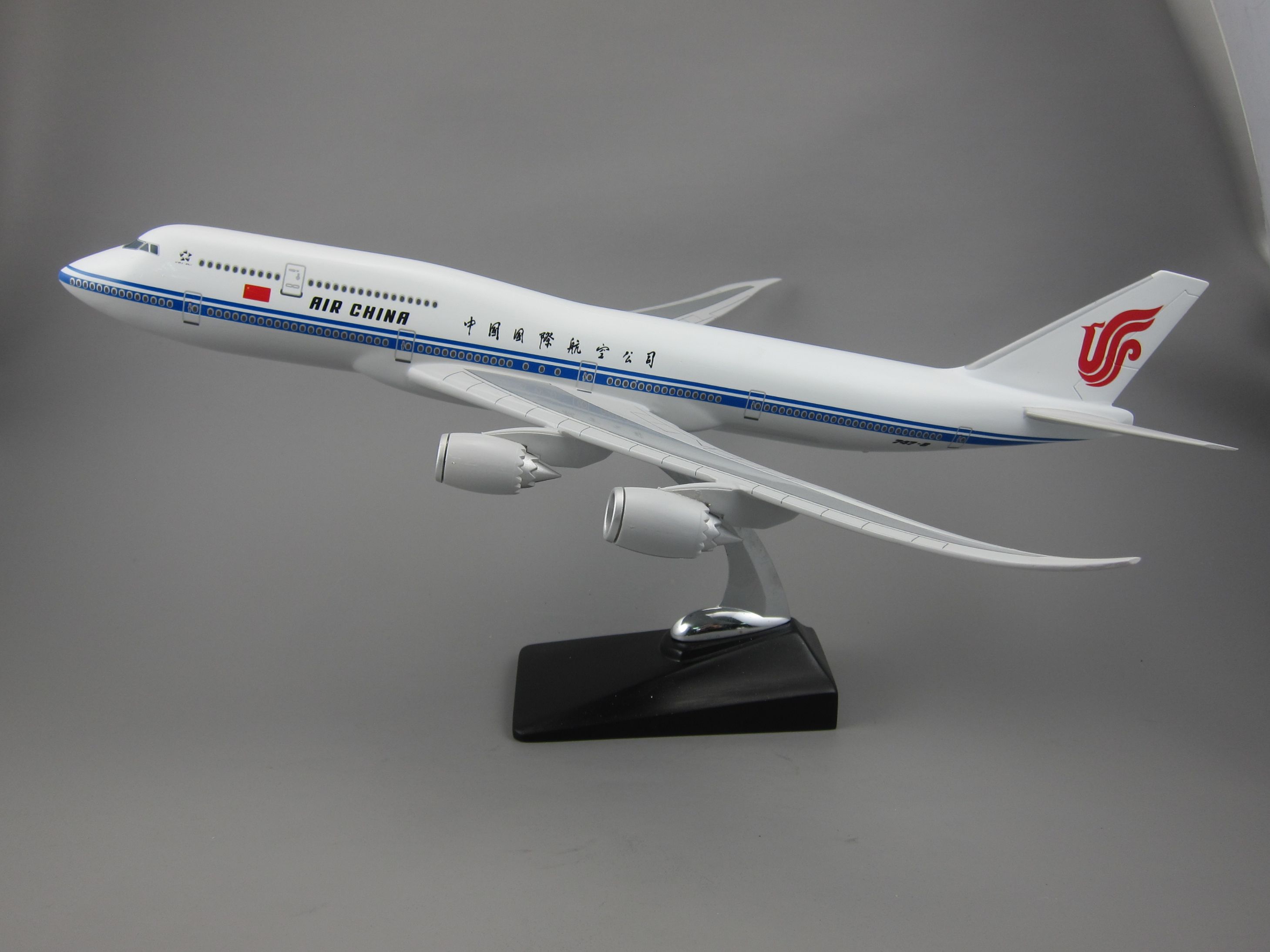 飞机模型（中国国际航空B747-400）合成树脂飞机模型仿真飞机模型