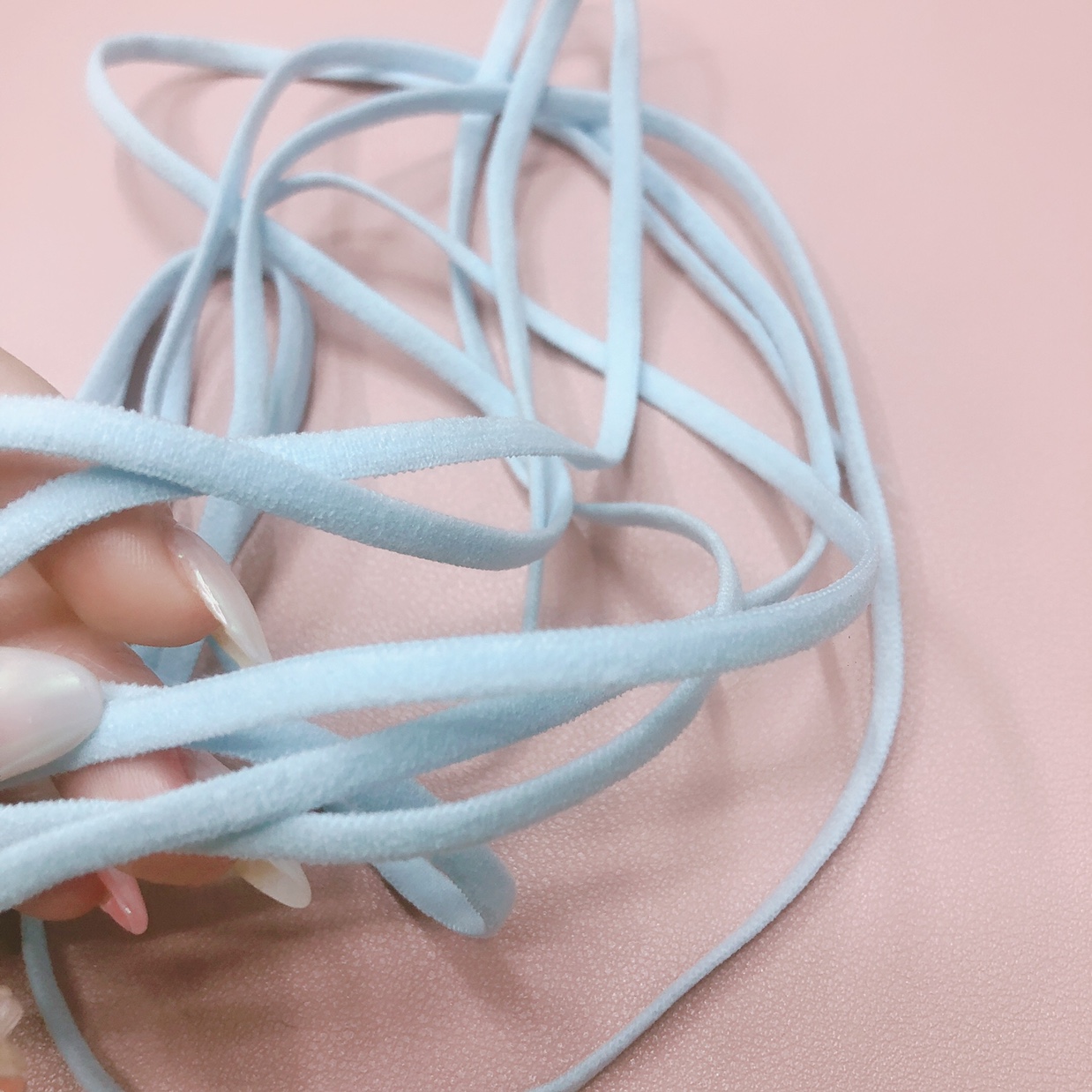 彩色口罩绳 弹力松紧口罩带 5MM直径锦纶加氨纶口罩绳子口罩配件详情图8