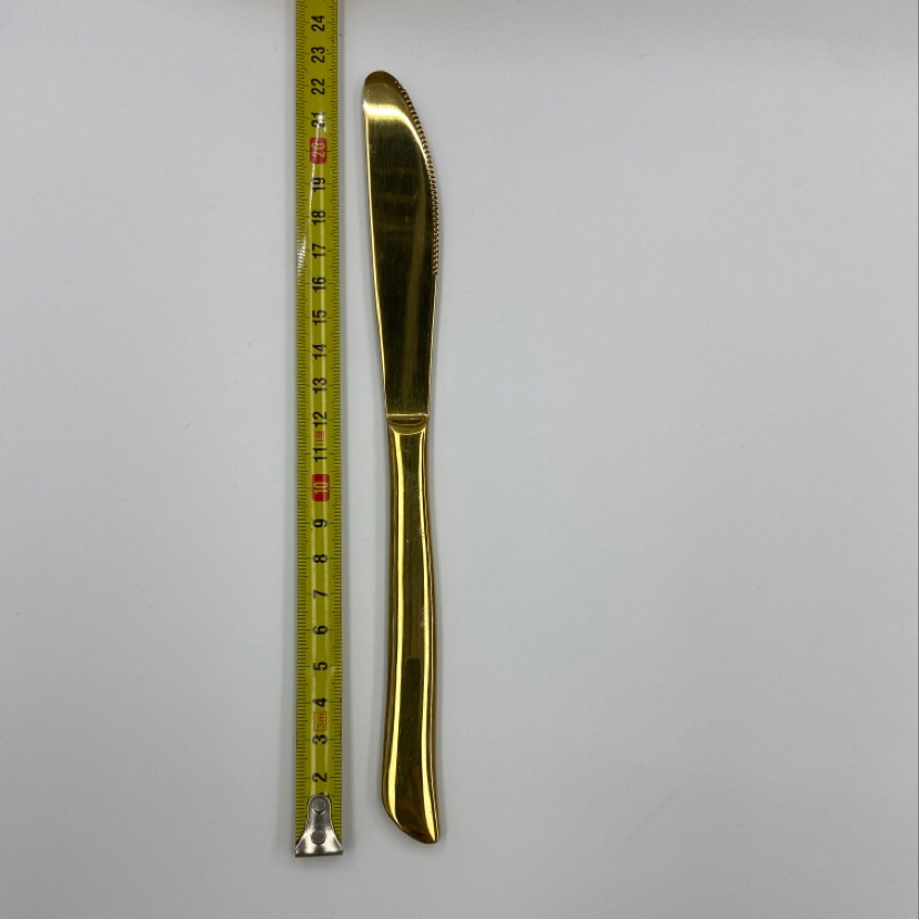 不锈钢201斜尾镀钛金黑色彩金玫瑰金刀叉勺产品图