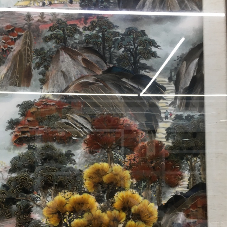 羽毛系列纯手工装饰画细节图