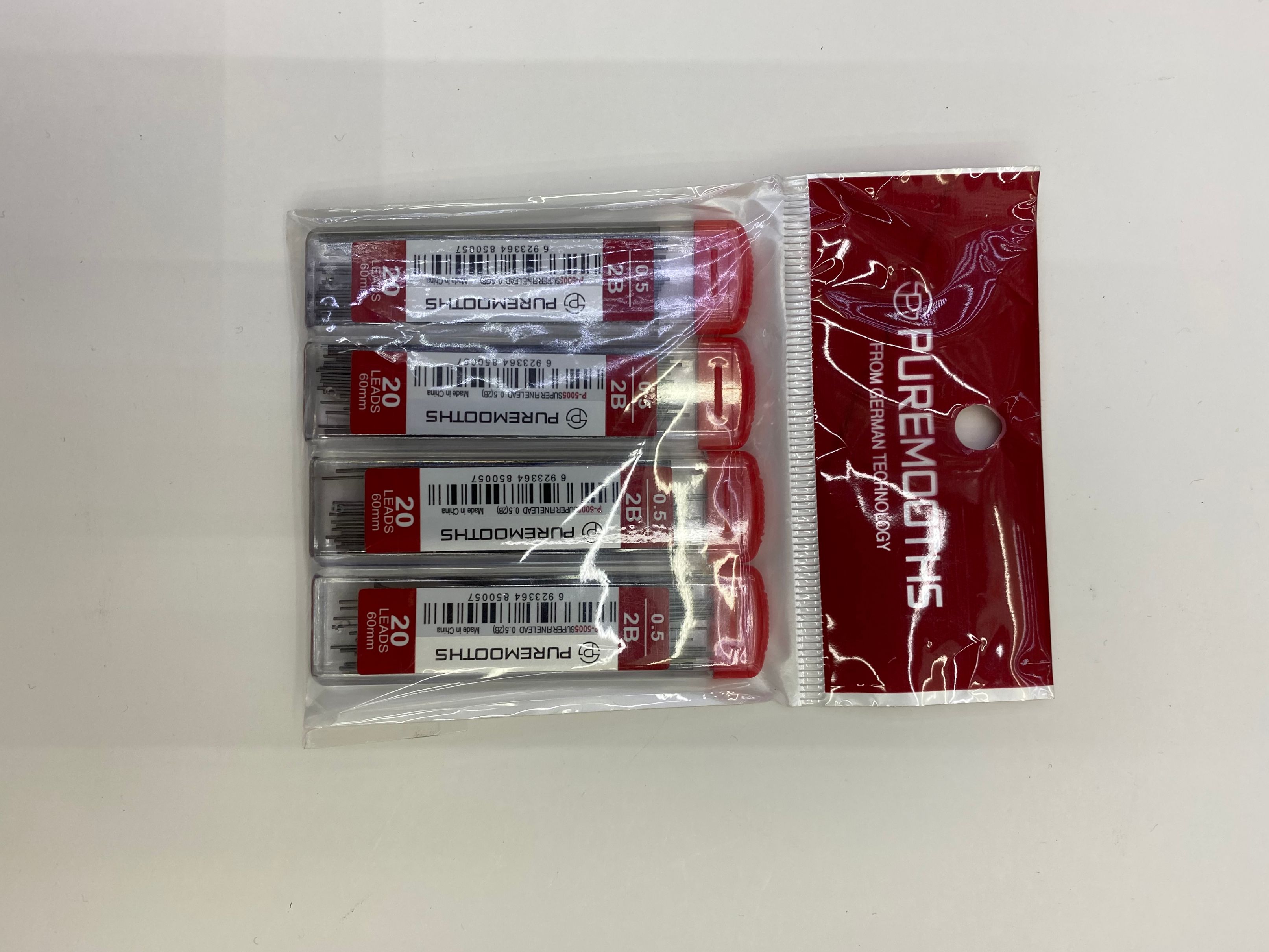 Yiwu Selection P-5005 0.5mm2B high strength resin pencil lead 4PC bag thumbnail