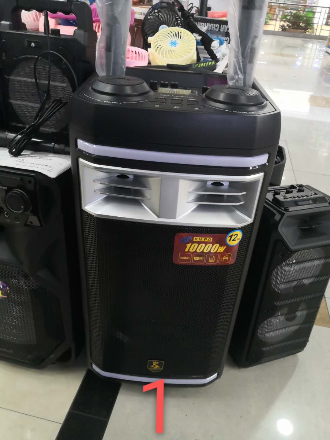 A 12-inch Bluetooth speaker with a pull TAB Item Picture