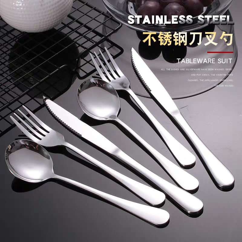 Stainless steel knife, fork and spoon in 6 pieces thumbnail