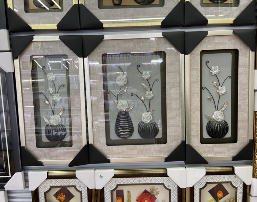 高档仿真花墙面装饰相框