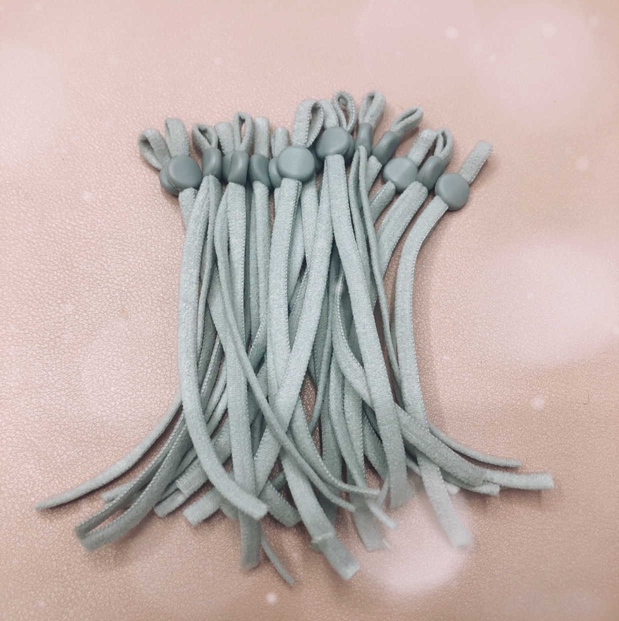 彩色口罩绳 弹力松紧口罩带 5MM直径锦纶加氨纶口罩绳子口罩配件白底实物图