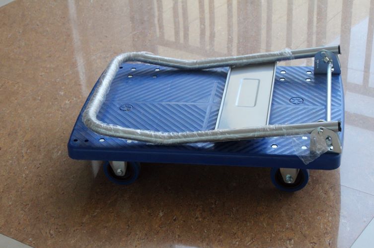 义乌好货 折叠手推车 塑料平板车 静音平板车 搬运车 60*90