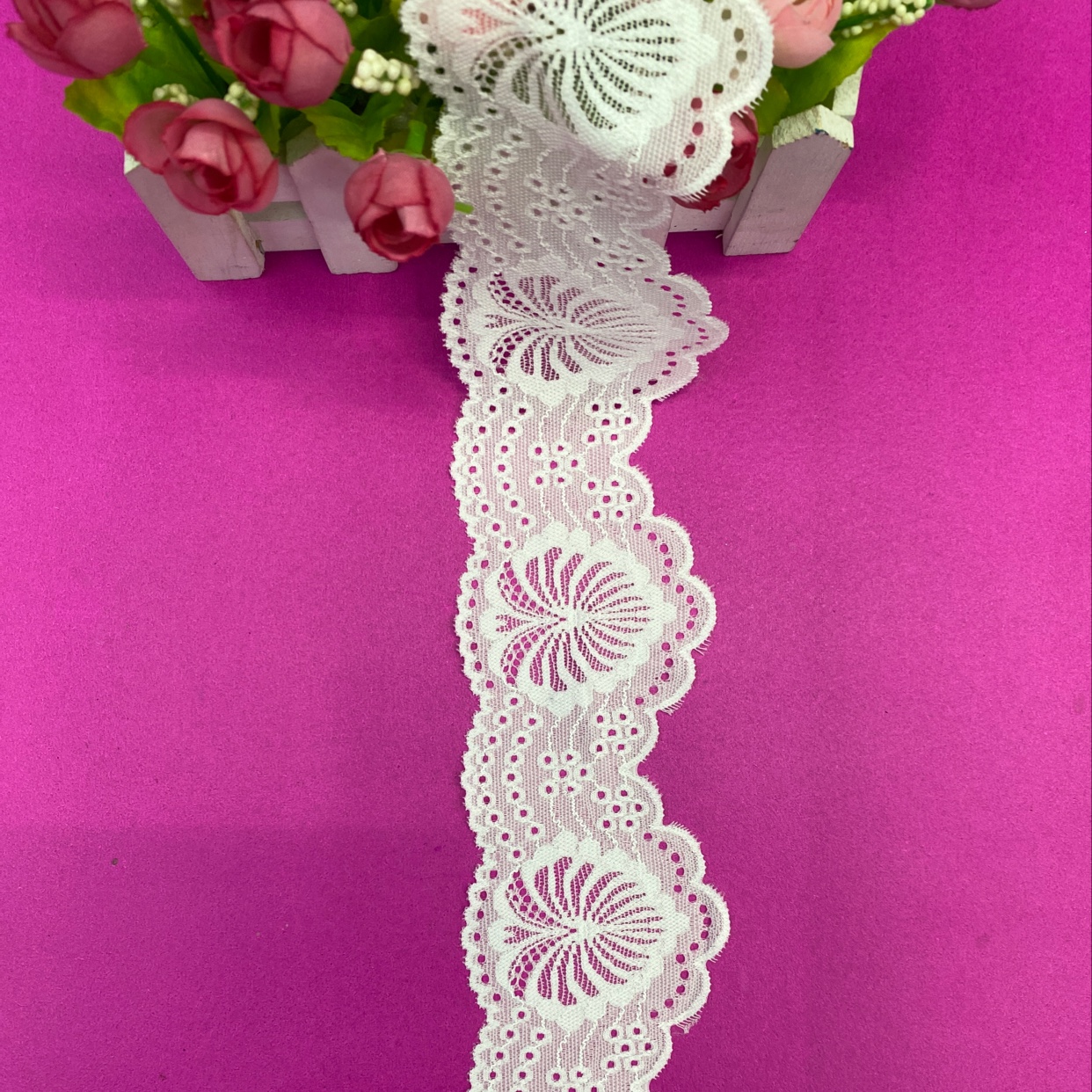 F0006(width 7CM) Lace trim, with elastic trim, non-elastic trim, eyelash trim, lace fabric, clothing accessories, new style trim
