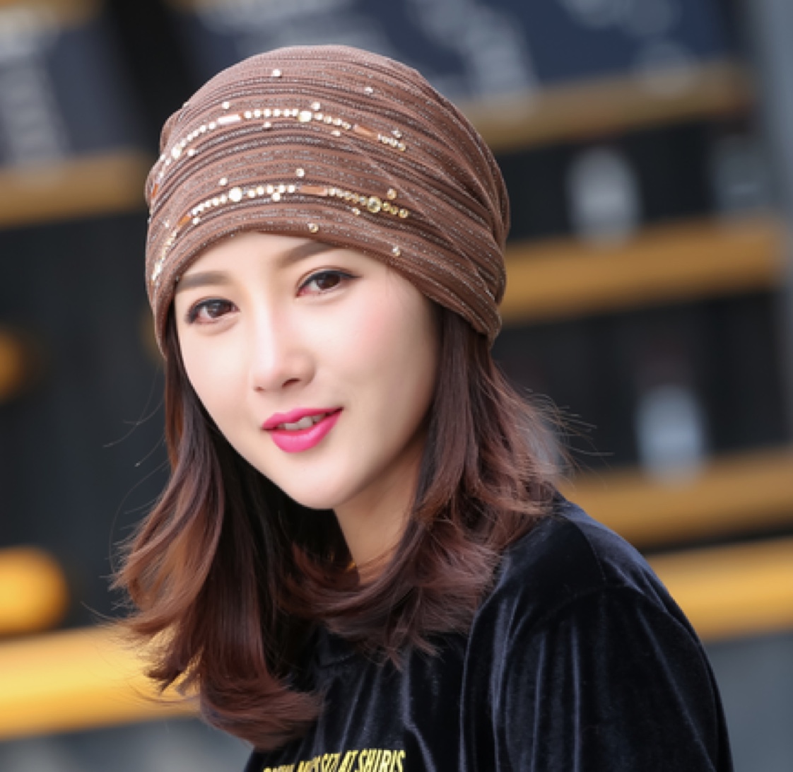 Summer lace hats, women's hats, piles of women's hats, bald, thin headscarves, women's hats, breathable chemotherapy hats