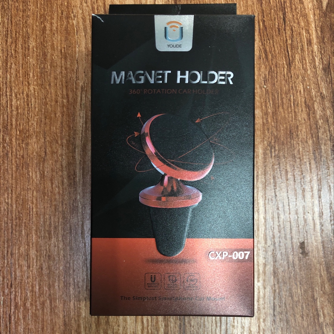 手机支架吸铁石车载红色 四合一停车号码牌挪车牌多功能手机支架香薰个性创意高档车载用品