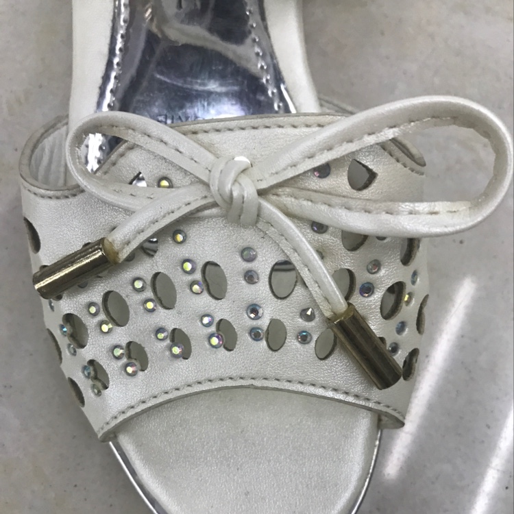 White fashion sandals details Picture