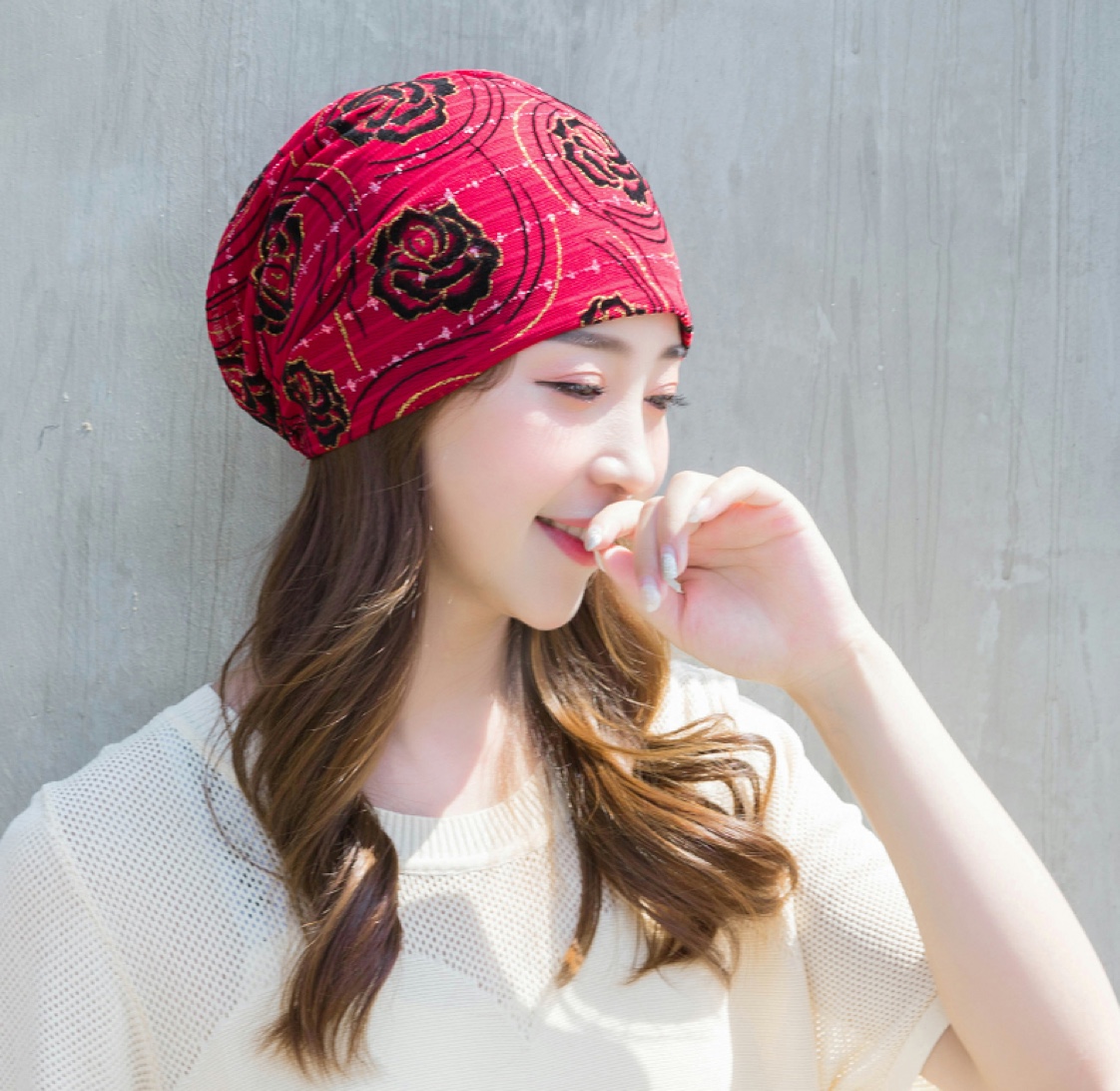 Pullover hat for women, spring and summer, thin breathable lace headscarf hat, postpartum hat, pile hat, chemotherapy hat, head cover hat