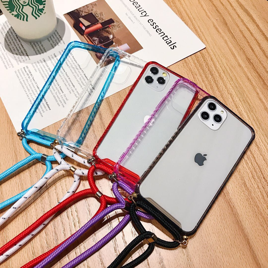 1.0 Acrylic + diamond pattern TPU lanyard phone case