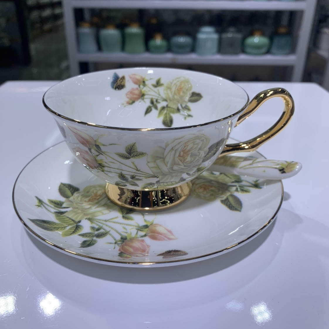 Coffee cup and saucer set Specification image