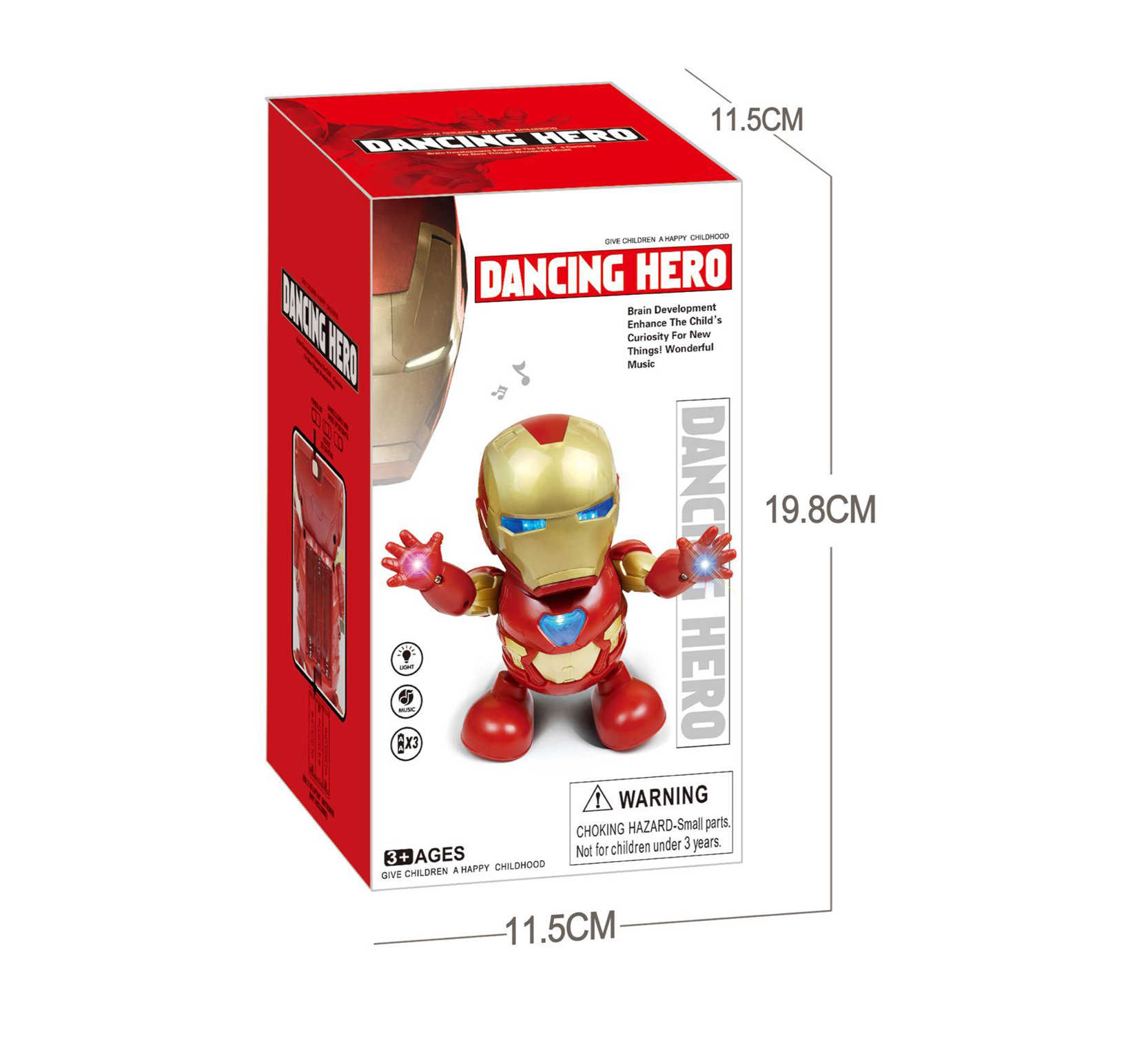 电动玩具 跳舞机器人 跳舞钢铁侠 抖音同款跳舞钢铁侠详情图4