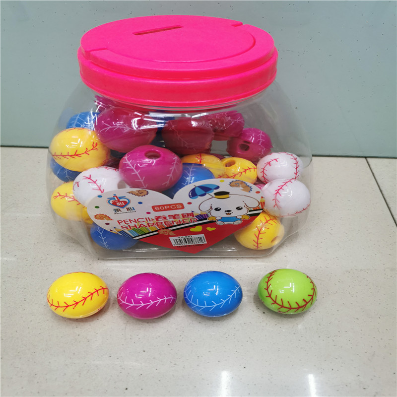 足球卷笔刀篮球卷笔刀西瓜笑脸橄榄树卷笔刀单孔削笔刀学习用品产品图