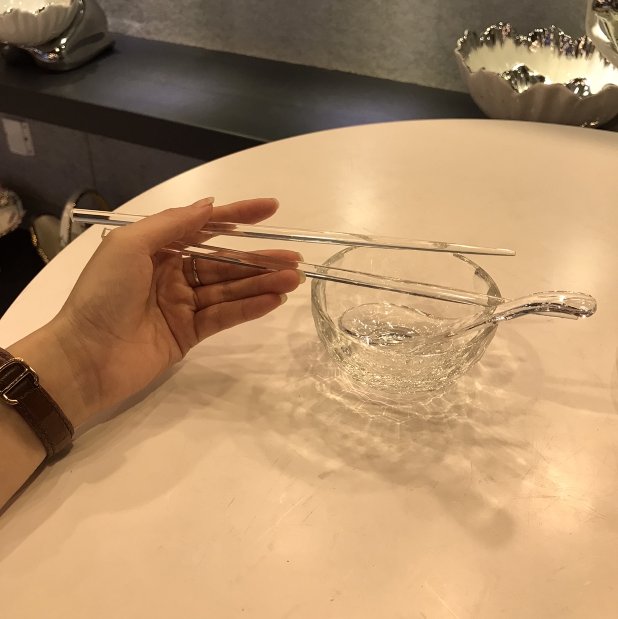 水晶餐具 筷子 勺子 碗细节图