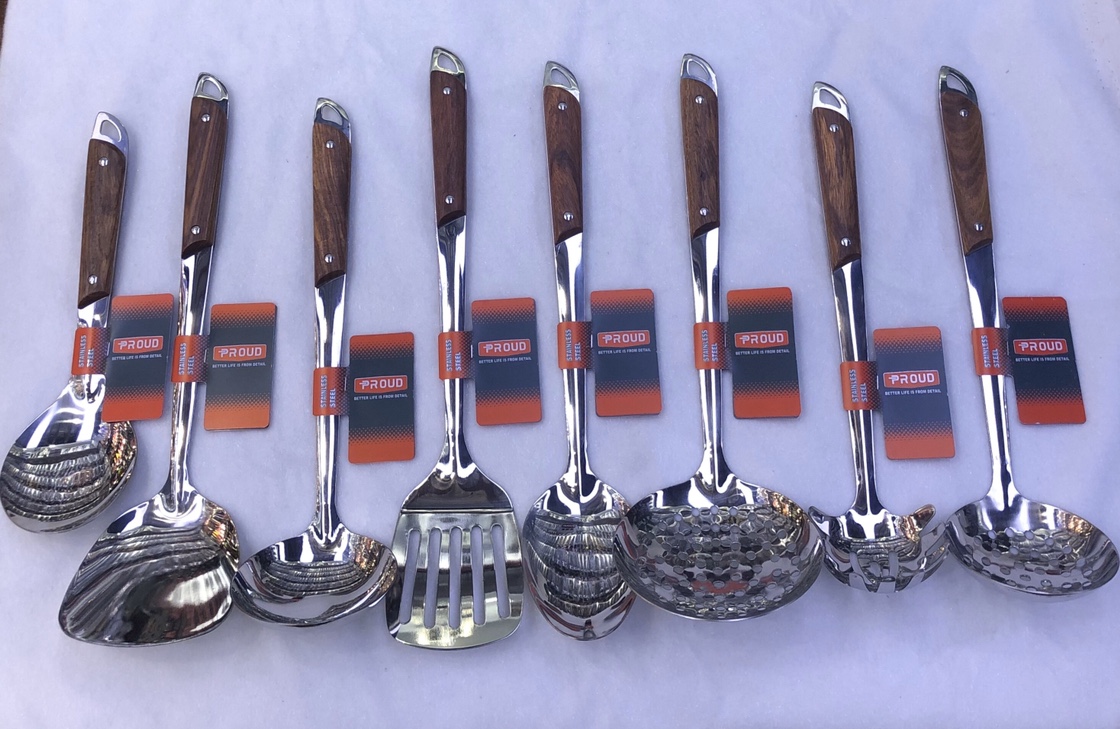 PROUD 真德易 不锈钢厨具铲子粥勺大漏肉叉饭勺粉扒A7图