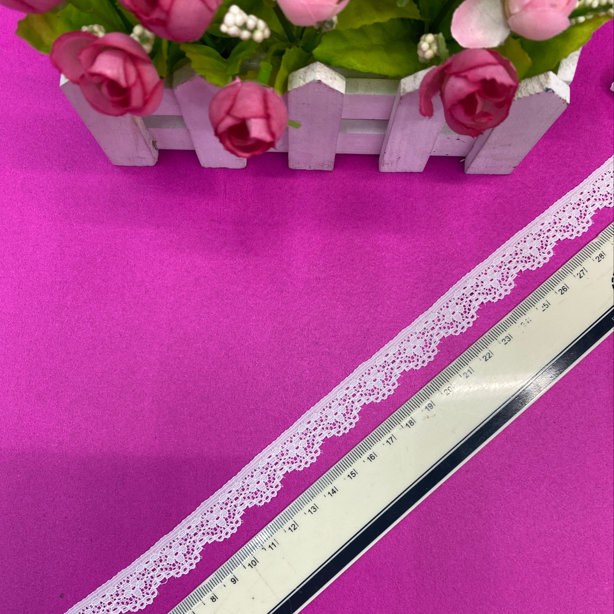 LE0079(1.5CM width) Lace trim, with elastic trim, without elastic trim, eyelash trim, lace fabric, clothing accessories, new style trim Specification image