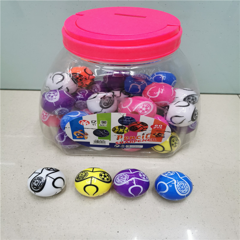 足球卷笔刀篮球卷笔刀西瓜笑脸橄榄树卷笔刀单孔削笔刀学习用品图