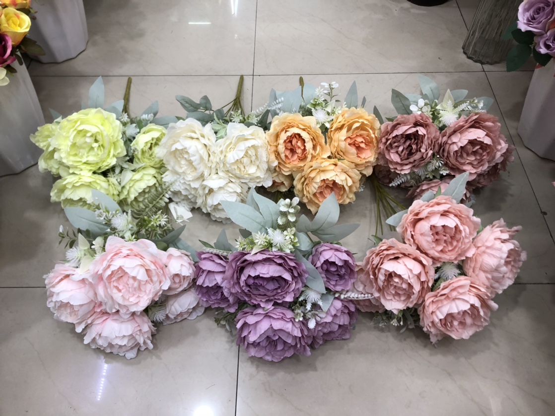 The big peony bunches