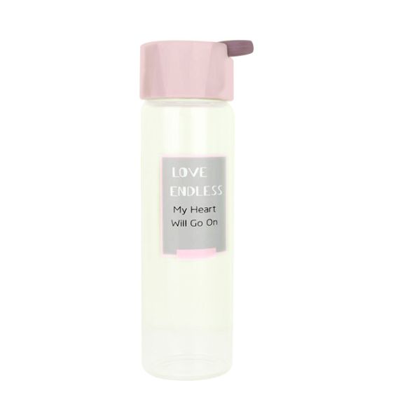 New Korean-style colorful holiday creative simple transparent leak-proof glass water cup from Yiwu Good Goods Specification image