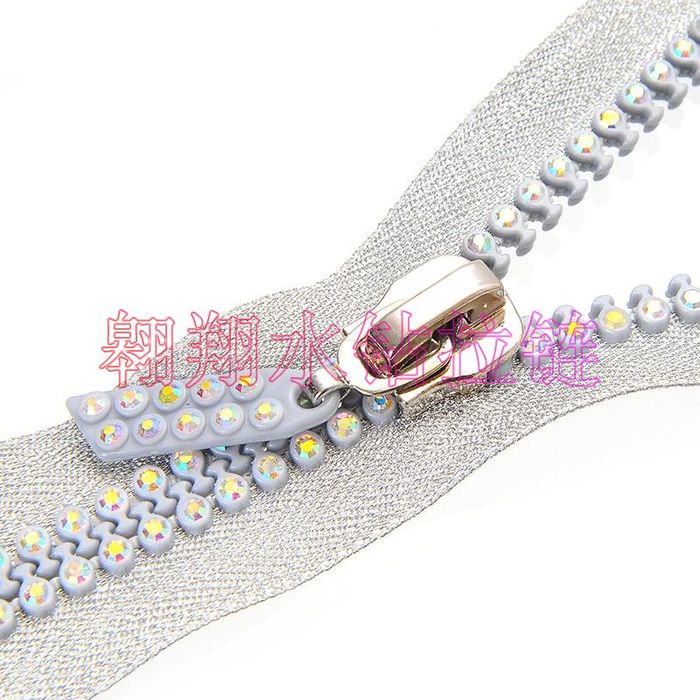 水钻拉链 钻石拉链 金银带 翱翔水钻拉链厂家直销欢迎来电询价diamond zipper stone zipper
