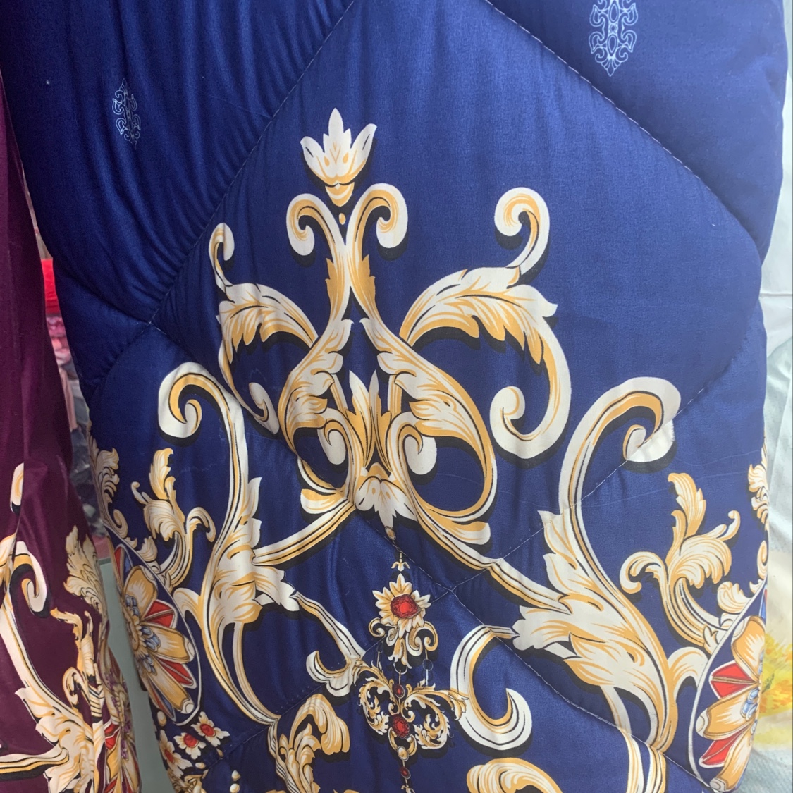 2020 new blue and white floral quilt core
