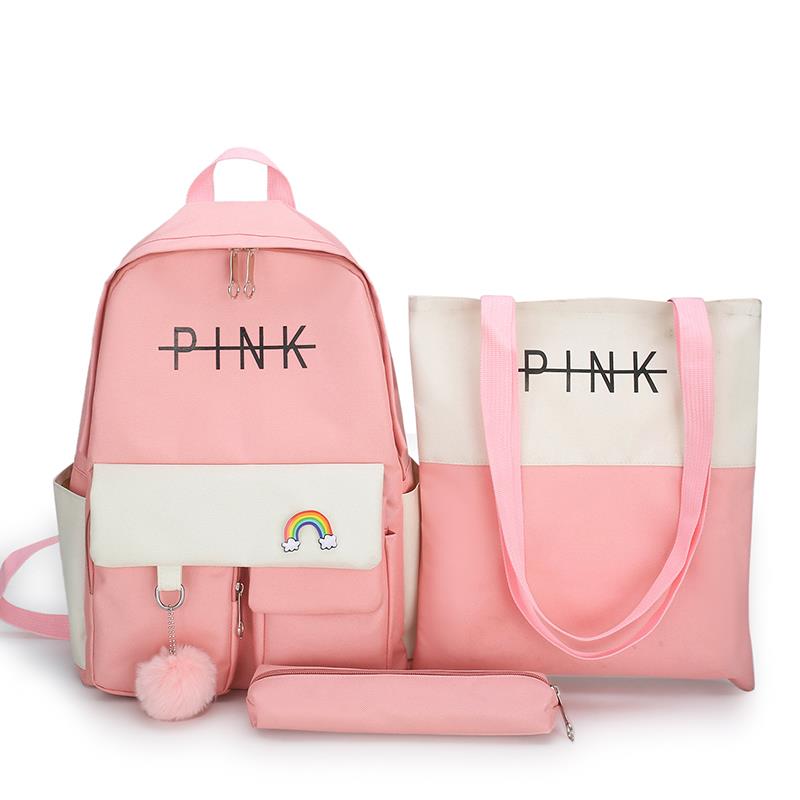 Buhechu New School Bag Stationery Set Primary And Secondary School Students Pen Bag Shoulder Book Bag 600D Waterproof Environmental Material Manufacturers Direct Sales Spot Item Picture