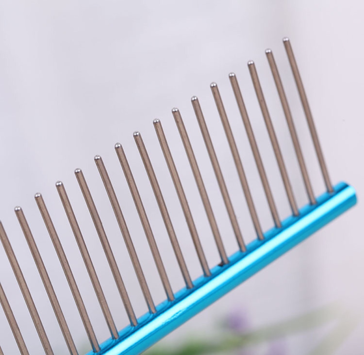 Manufacturer foreign trade cheap quality double row needle pet supplies stainless steel pet dog comb wholesale Specification drawing
