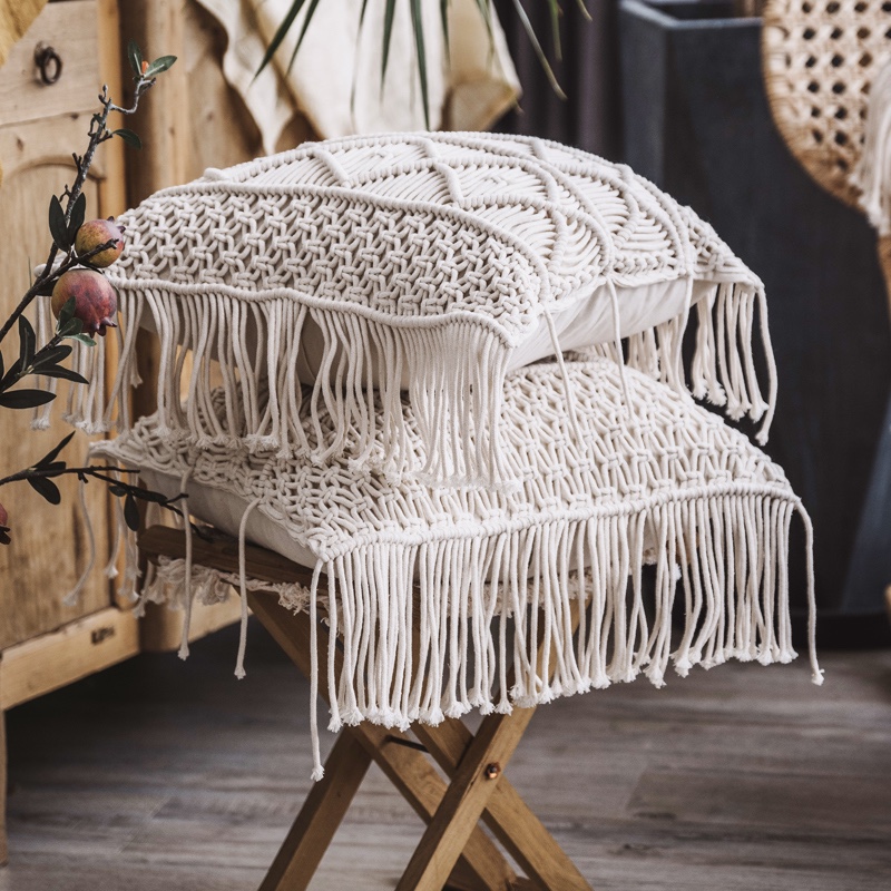 Hand-Woven Home Decoration Strip Cloth Table Flag Coffee Table Flag Nordic Simple Cotton Linen Model Room Exhibition Hall Cover details Picture