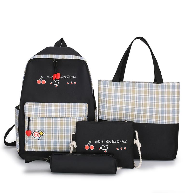 New Creative School Bag Stationery Set For Primary And Secondary School Students Pen Bag Shoulder Book Bag 600D Waterproof Environmental Protection Material Manufacturers Direct Sales Spot Application Scenario