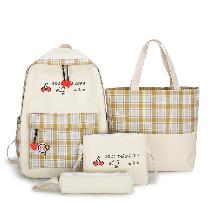 New Creative School Bag Stationery Set For Primary And Secondary School Students Pen Bag Shoulder Book Bag 600D Waterproof Environmental Protection Material Manufacturers Direct Sales Spot