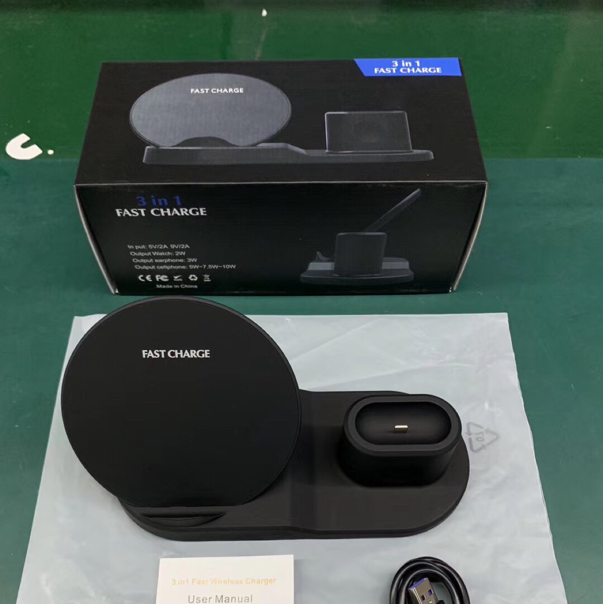 三合一无线手机充电器手表airpod 充电器