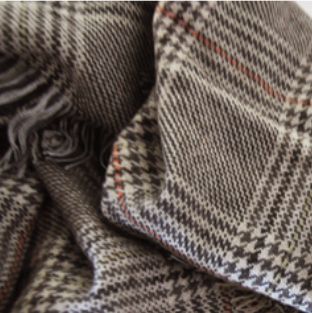 English Checked Cotton Scarf Specification drawing